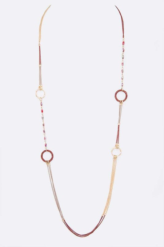 Crystal Station Long Convertible Necklace