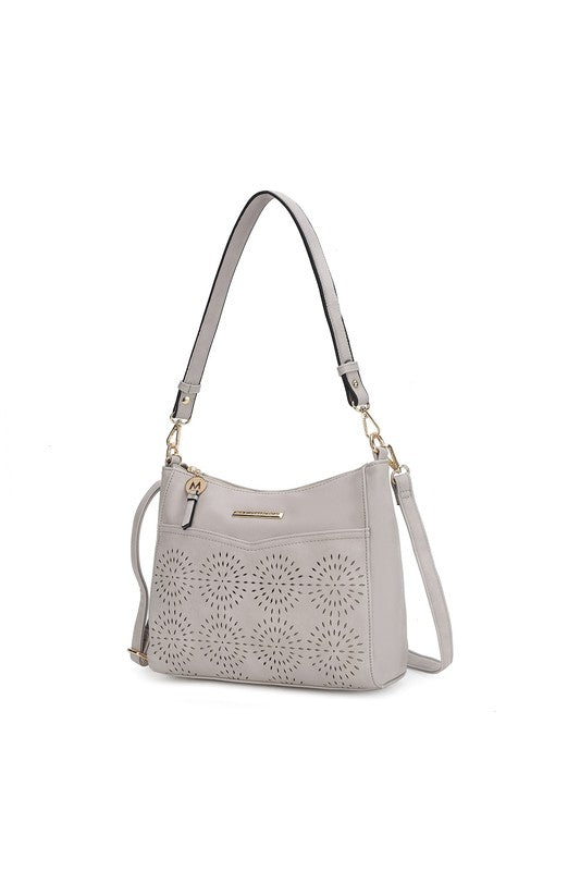 MKF Collection Alani Laser Cut Shoulder Bag by Mia