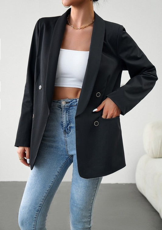 Womens Casual Blazers Open Front Long Sleeve Lapel