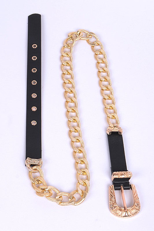 Chunky Chain Accent Iconic Belt