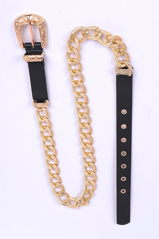 Chunky Chain Accent Iconic Belt