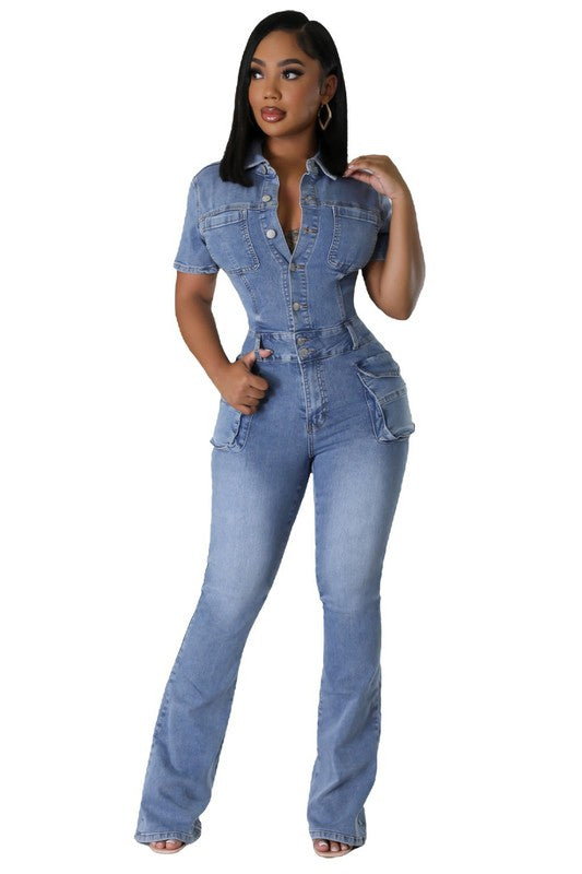 WOMEN DENIM JUMPSUIT