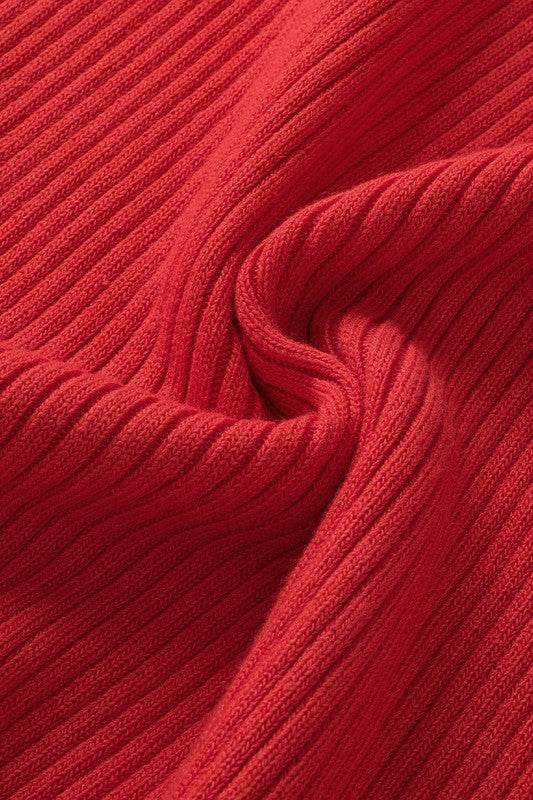 Colorblock Edge Ribbed Knit U Neck Tank Top