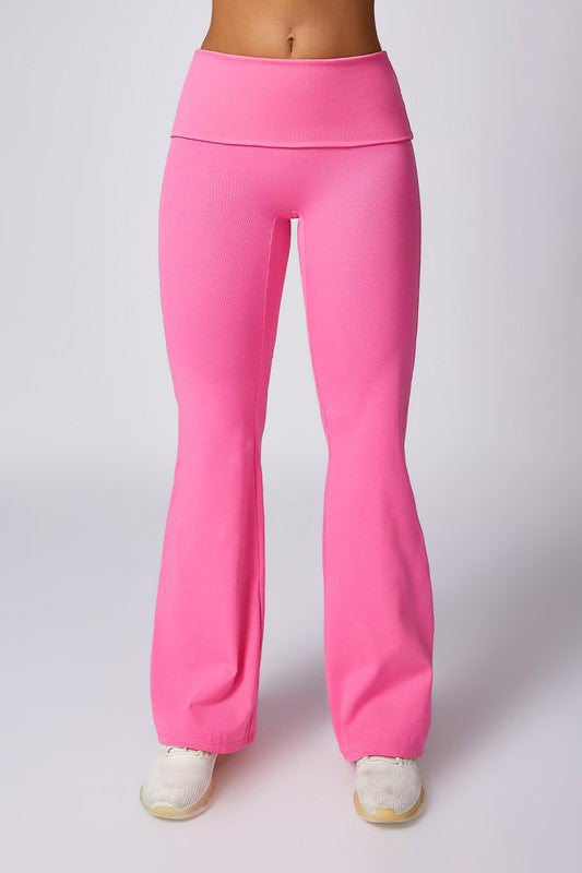 High-waisted hip-lifting flared casual sport pants