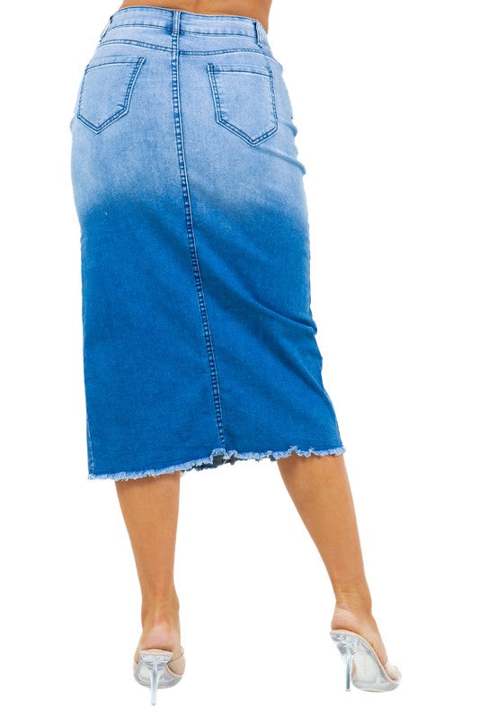 FASHION DENIM LONG SKIRTS