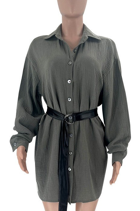 WOMEN FASHION SHIRT DRESS