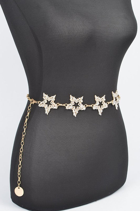 Plus Size Shiny Star Iconic Chain Belt