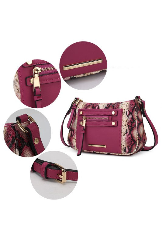 MKF Collection Essie Snake embossed Crossbody