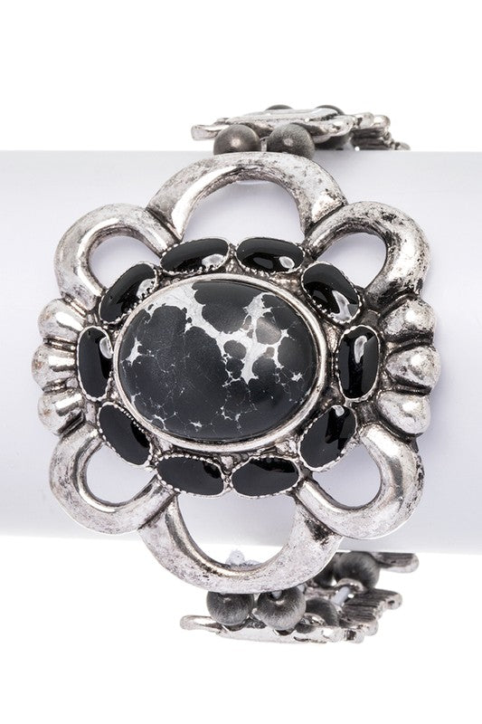 Stone Flower Western Bracelet