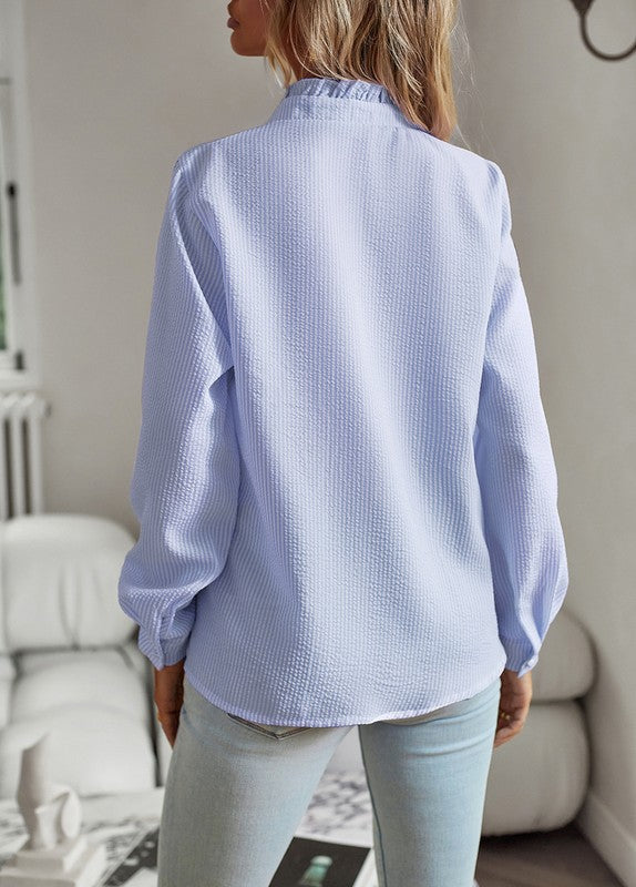 Women's Long Sleeve High Neck Blouse