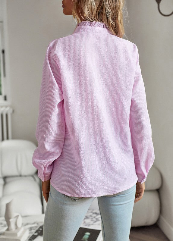 Women's Long Sleeve High Neck Blouse