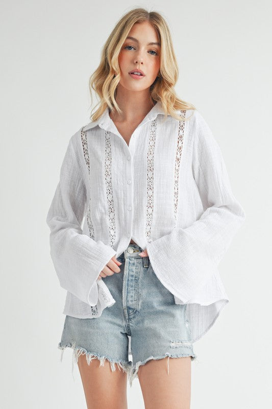 Mahlia Lace Shirt Blouse