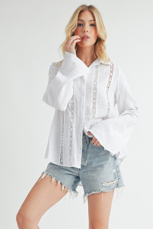 Mahlia Lace Shirt Blouse