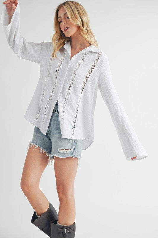 Mahlia Lace Shirt Blouse