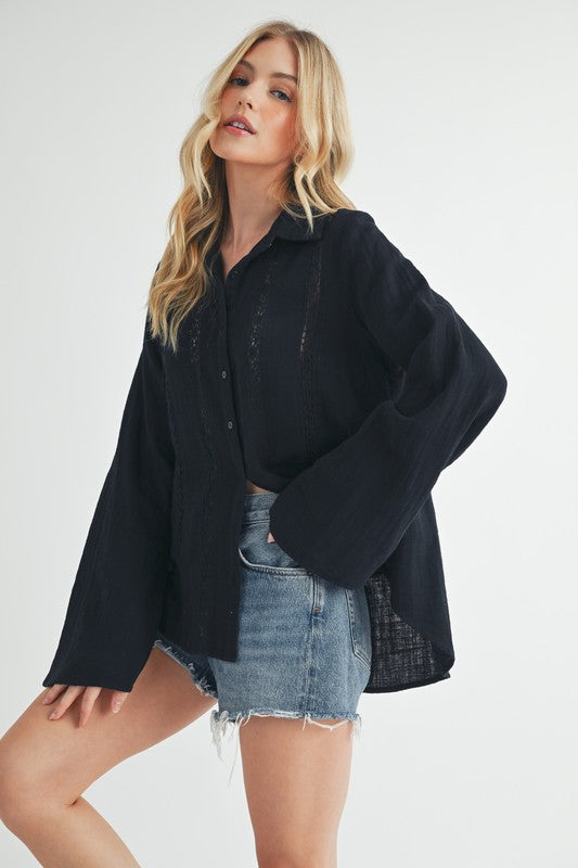 Mahlia Lace Shirt Blouse