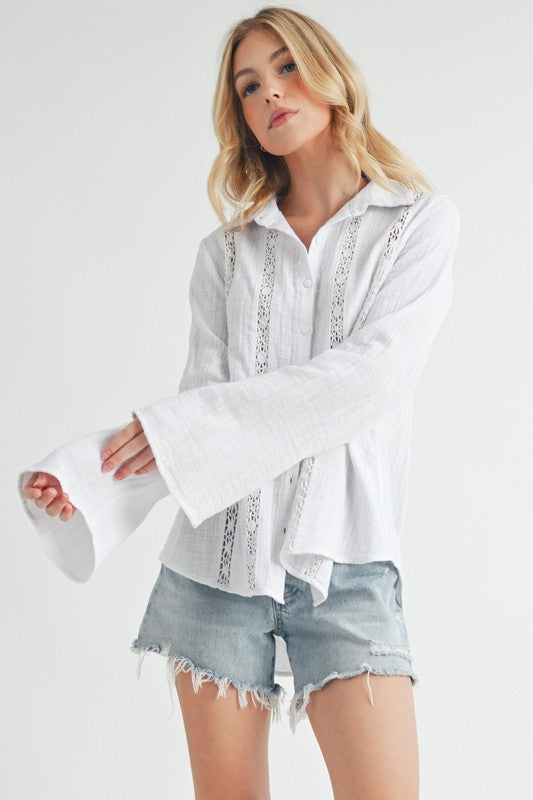 Mahlia Lace Shirt Blouse