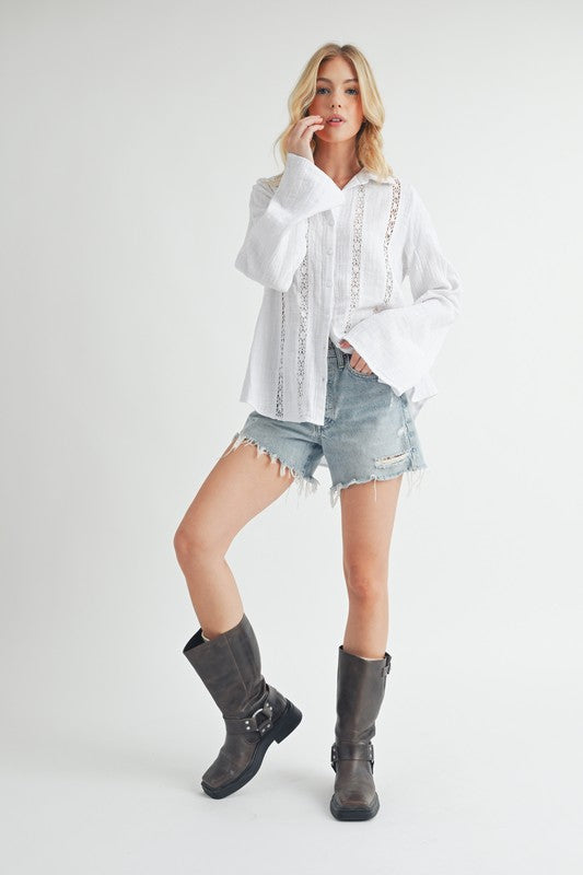 Mahlia Lace Shirt Blouse