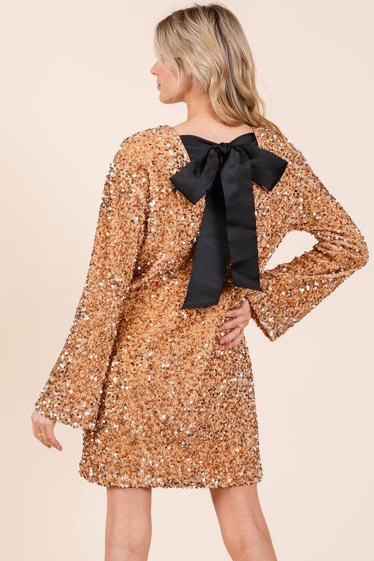 Sequin Cocktail Mini Dress