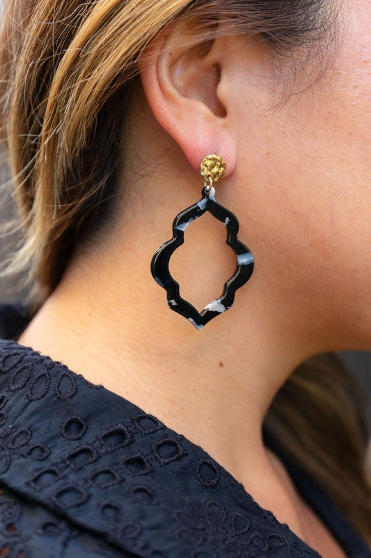 Talia Earrings - Onyx Black