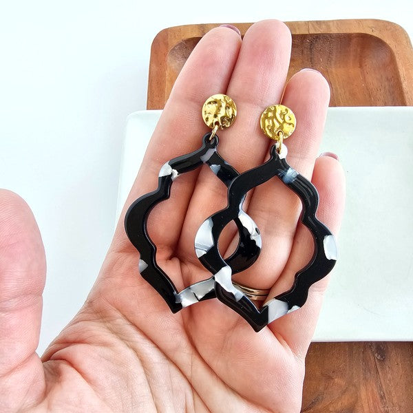 Talia Earrings - Onyx Black