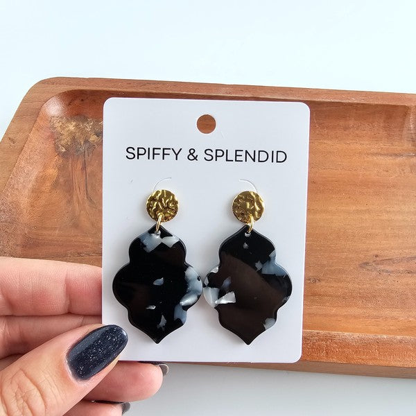 Natalia Earrings - Onyx Black