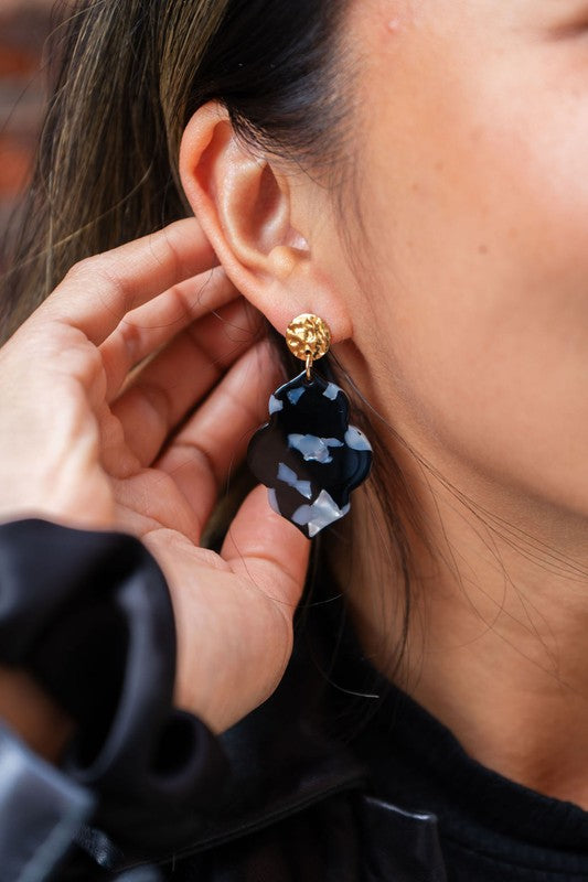 Natalia Earrings - Onyx Black