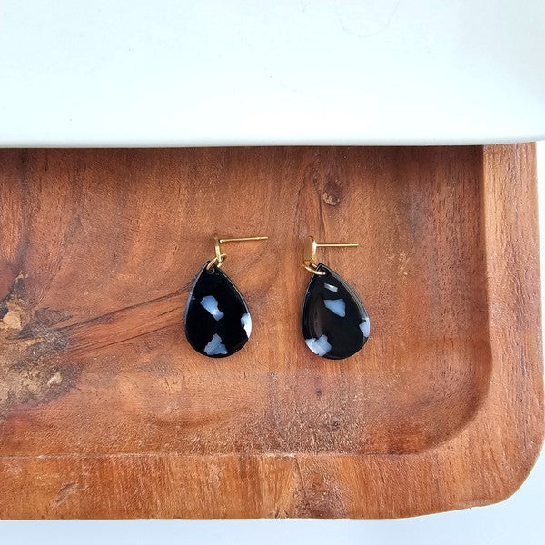 Leah Earrings - Onyx Black