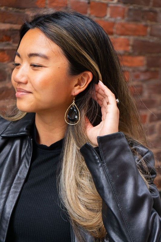 Savannah Earrings - Onyx Black