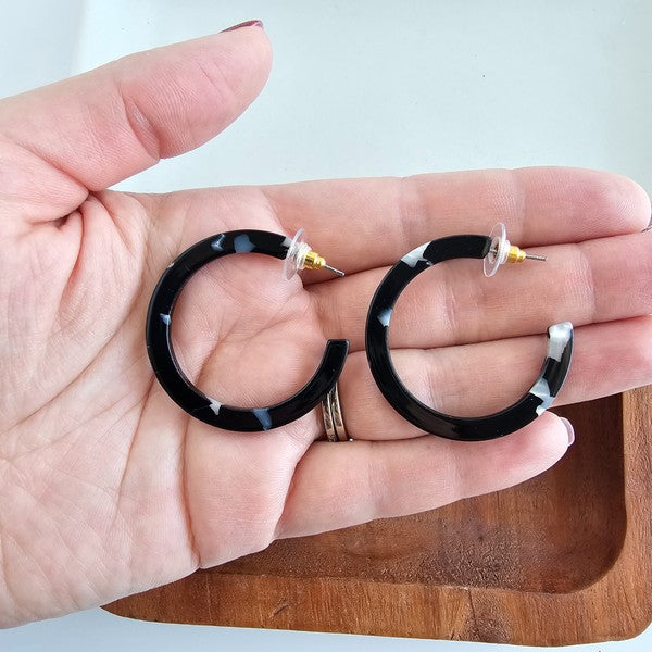 Camy Hoops - Onyx Black