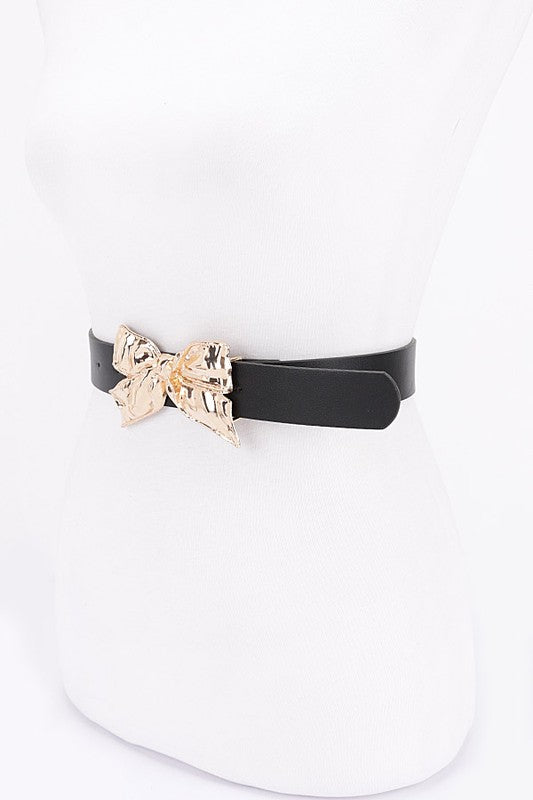 Gold Bow Buckle Fashion Belt