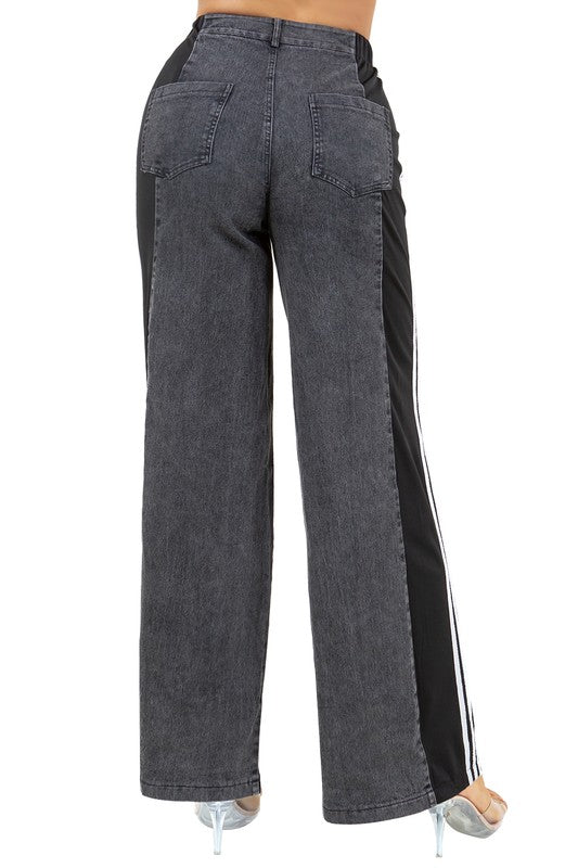 WOMEN FASHION CASUAL STYLE DENIM PANTS