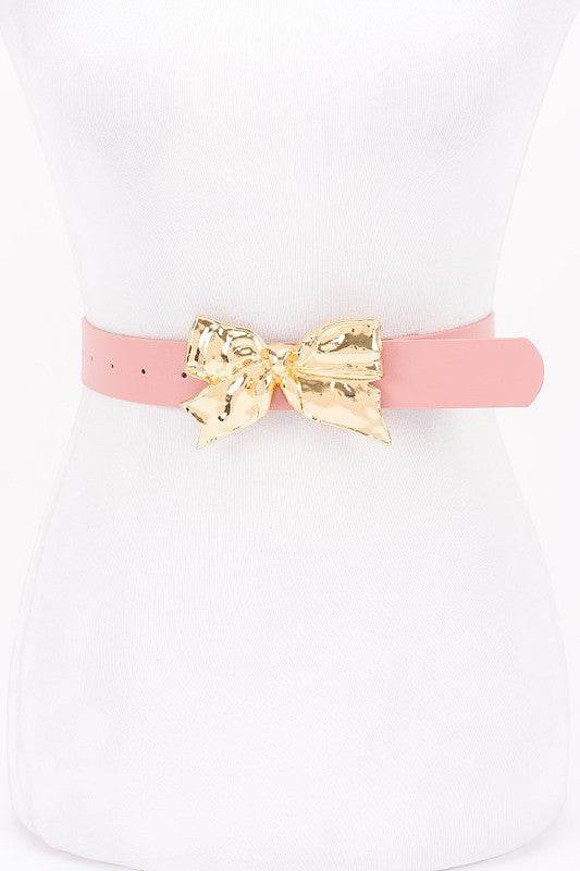 Gold Bow Buckle Fashion Belt