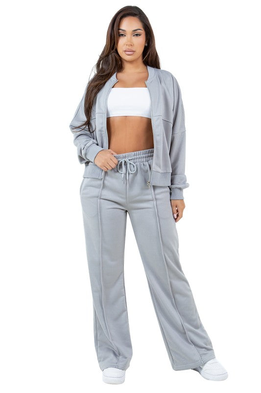 WOMEN FASHION SWEARSUIT TWO PIECE PANT SET