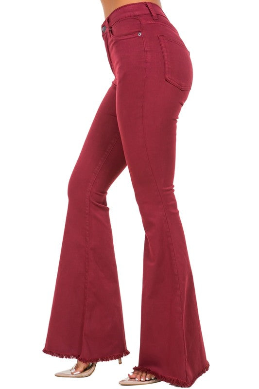 Bell Bottom Jean in Wine