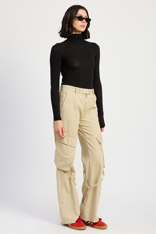 CARGO PANTS WITH POCKET DETAIL