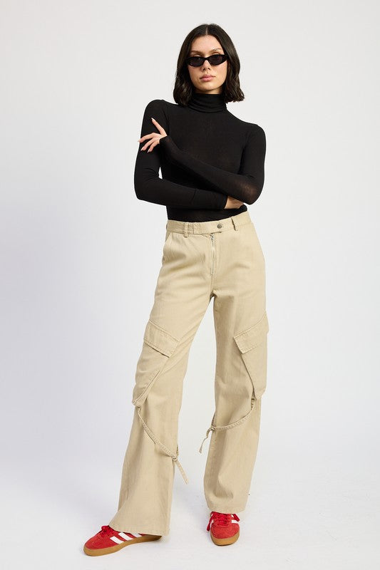 CARGO PANTS WITH POCKET DETAIL