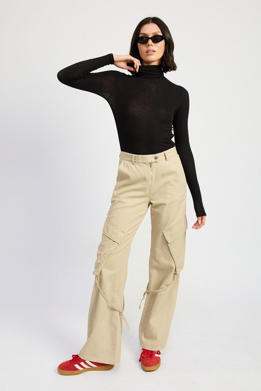 CARGO PANTS WITH POCKET DETAIL