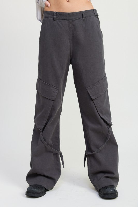 CARGO PANTS WITH POCKET DETAIL