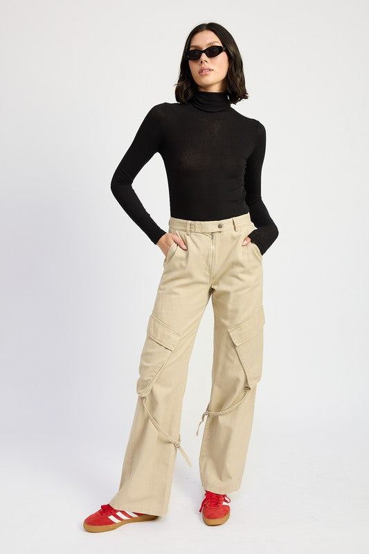 CARGO PANTS WITH POCKET DETAIL