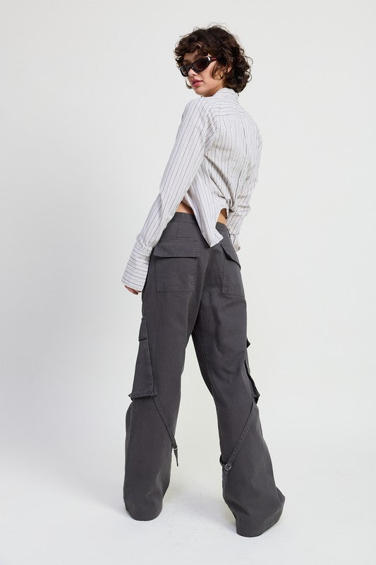 CARGO PANTS WITH POCKET DETAIL