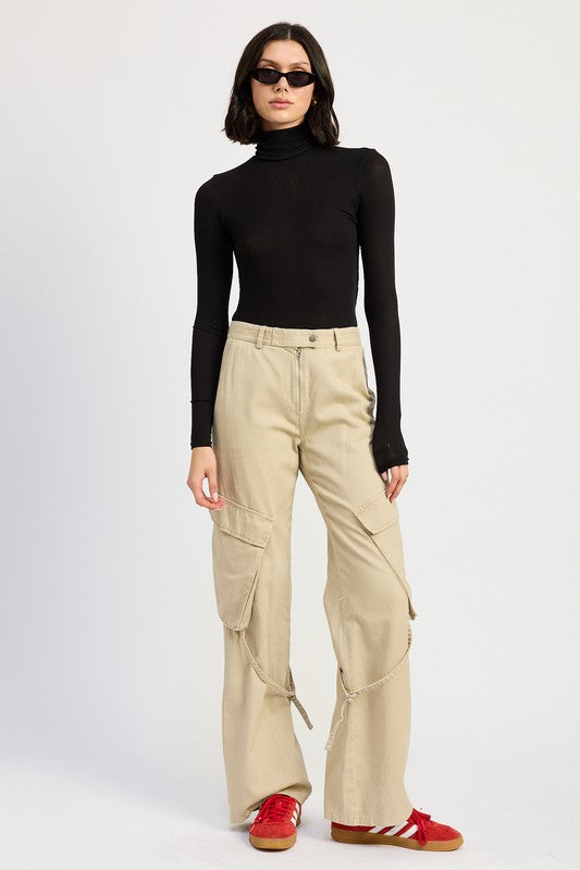 CARGO PANTS WITH POCKET DETAIL