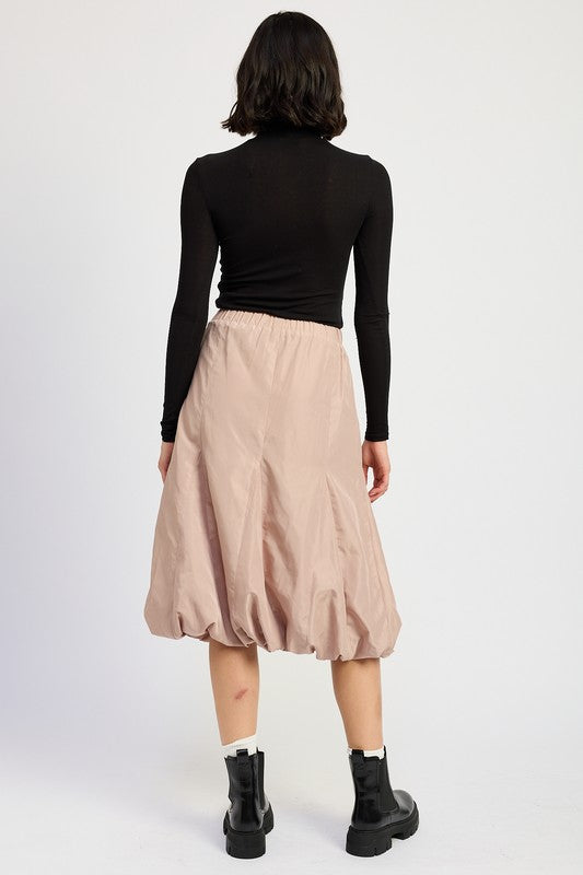 PARACHUTE BUBBLE MIDI SKIRT