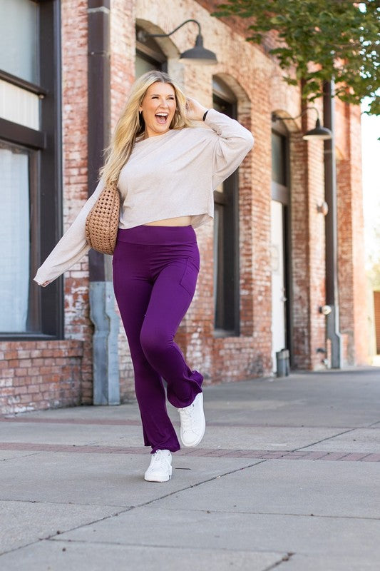 The Reese  Purple Flare Leggings