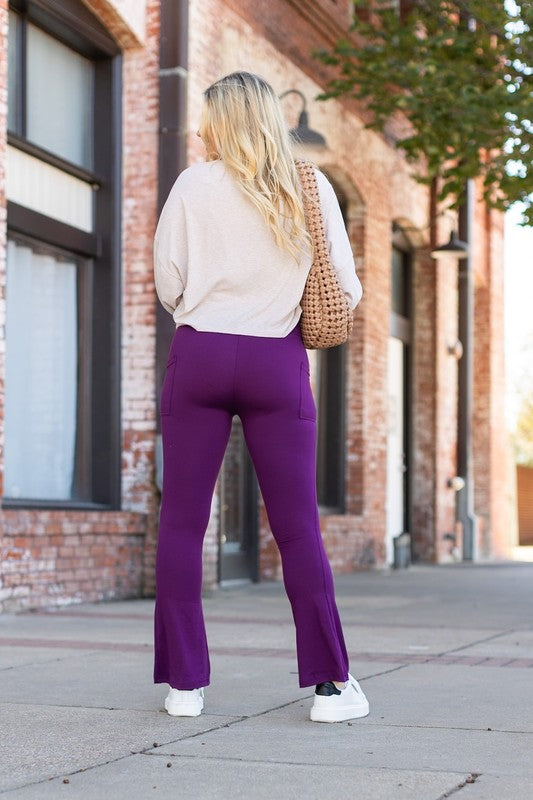 The Reese  Purple Flare Leggings