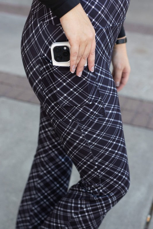 The Jennifer Plaid Bootcut Leggings