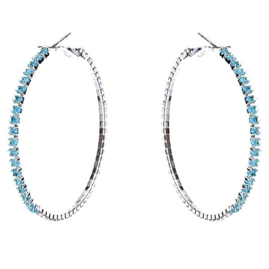 70mm Marquise Cut Halo CZ Hoop Earrings