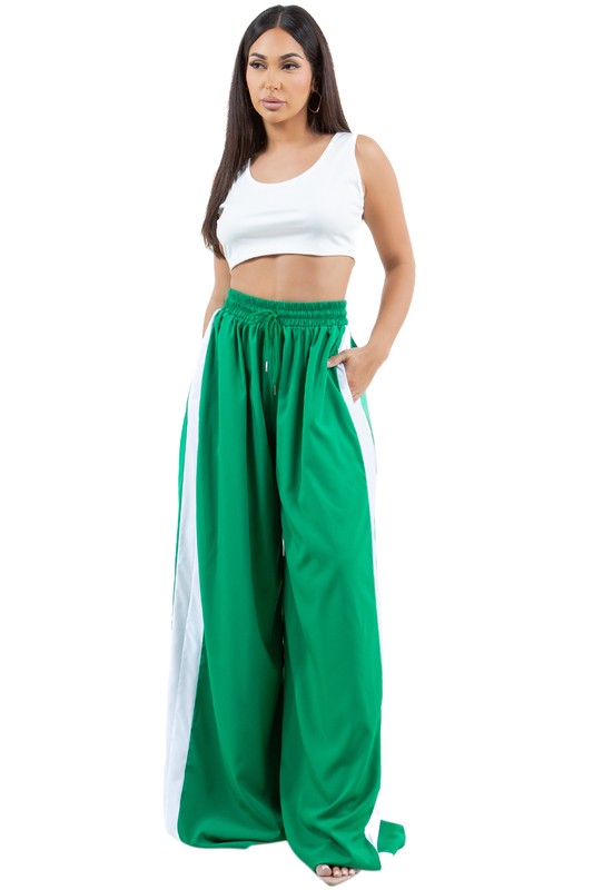 WOMEN FASHION CASUAL WIDE LEG PANTS