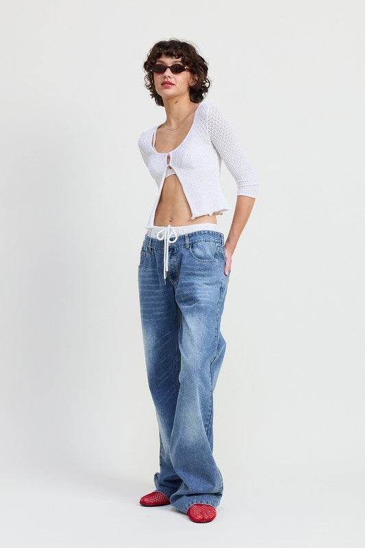LOW RISE DENIM JEAN
