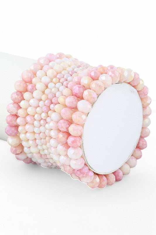 Mix Shades Layered Stretch Bracelet Set