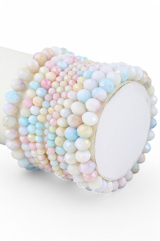 Mix Shades Layered Stretch Bracelet Set